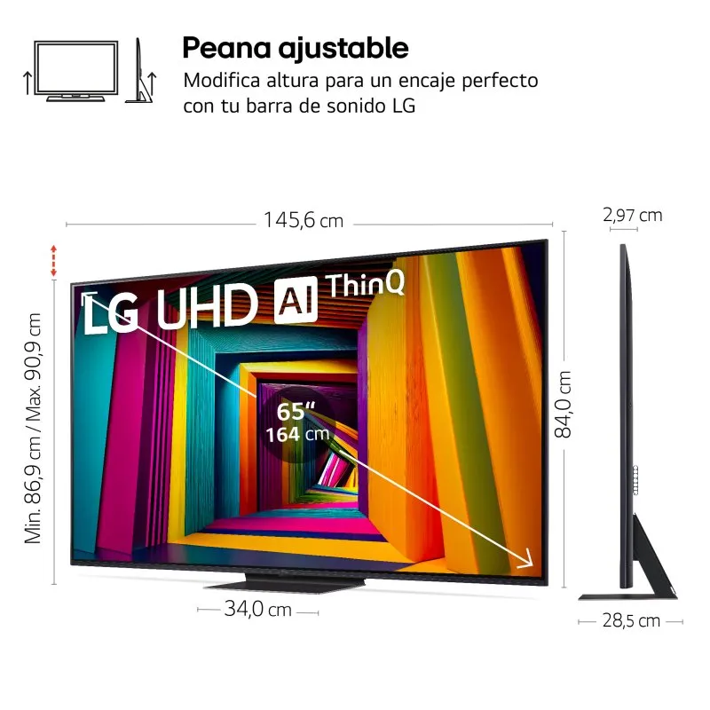 TV 65'' LG 65UT91006LA 4K 164cm Clase G - Imagen 2