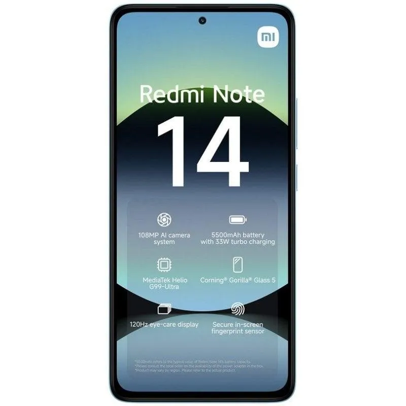 Smartphone Xiaomi Redmi Note 14 6GB 128GB 4G 6.67" Azul Claro - Imagen 2