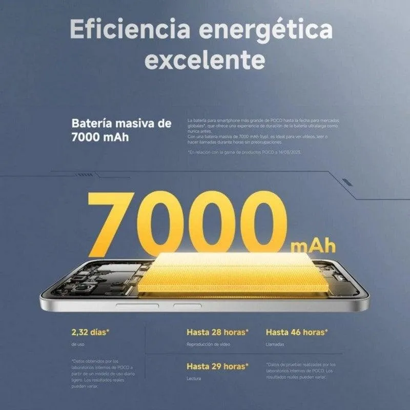 Smartphone Xiaomi POCO M7 6GB 128GB 4G 6.9" Negro - Imagen 2