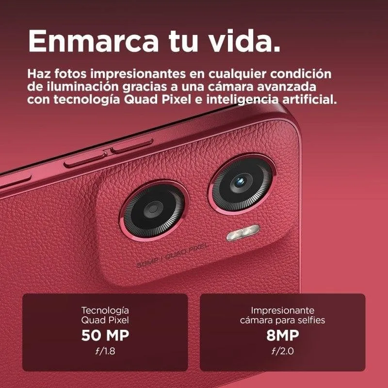 Smartphone Motorola Moto G05 4GB 64GB 4G 6.67" Rojo - Imagen 2