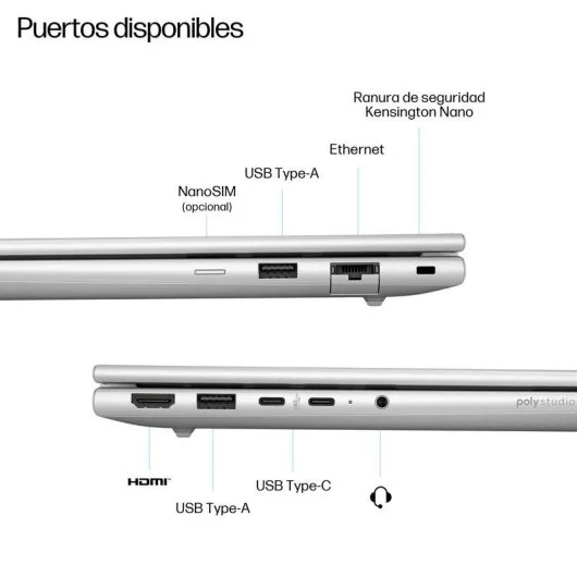 Portátil HP ProBook 4 G1q Qualcomm Snapdragon X1-26-100 32GB 512GB SSD 14" Plata - Imagen 3