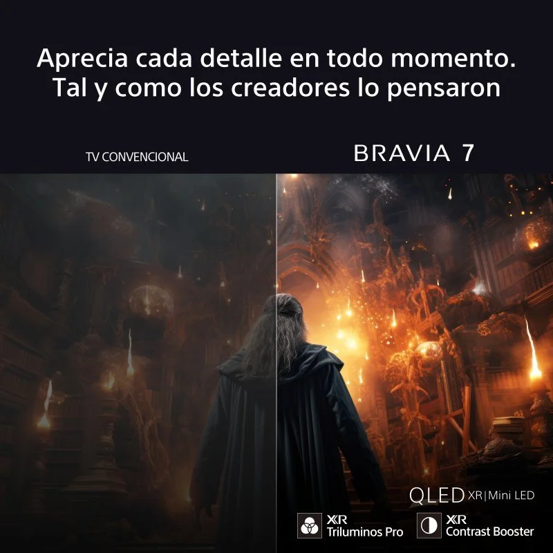 TV 75" Sony BRAVIA 7 K-75XR70 MiniLED UltraHD 4K Clase D - Imagen 3
