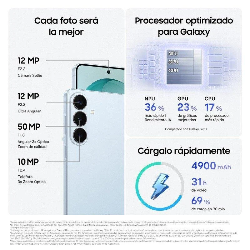 Samsung Galaxy S26+ Plus 5G 12GB 256GB 6.7" en 4 Colores - Imagen 4