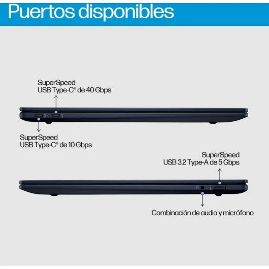 Portátil HP Elitebook Ultra G1q 32GB 1TB SSD 14" Tactil Azul - Imagen 4