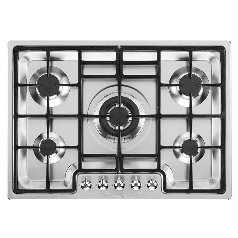 Placa de Gas Smeg E PGF75-4 5 Zonas 72cm Inox