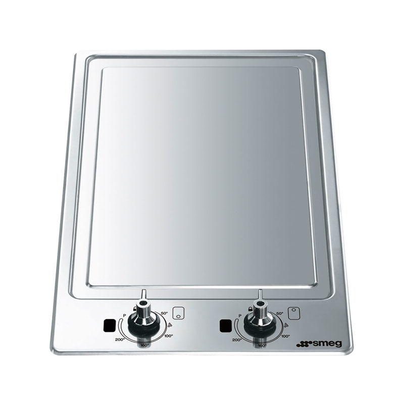 Placa Teppan Yaki a Inducción Smeg E PGF30T-1 2 Zonas 30cm Inox