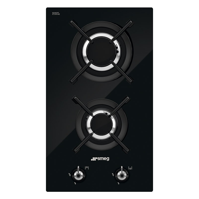 Placa de Cristal Smeg E PV332CN 2 Gas Negro
