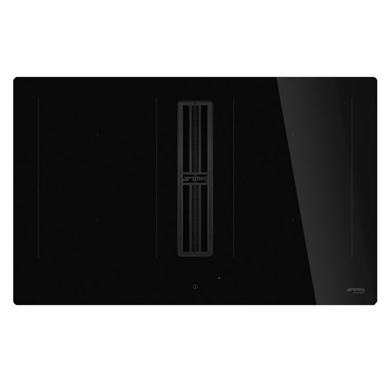 Placa de Induccion con campana Smeg E HOBD482D2 4 Zonas 83cm Negro 29Kw