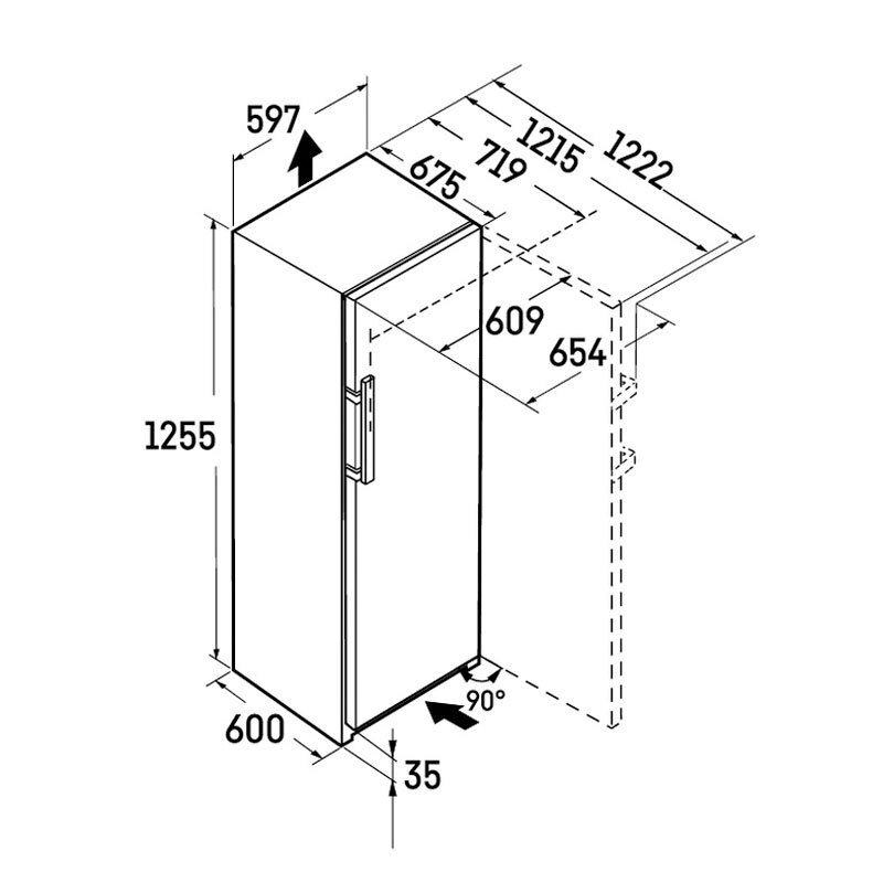 Congelador Liebherr FNd 4234 001 20 125.5cm 161L Clase D Blanco - Imagen 2