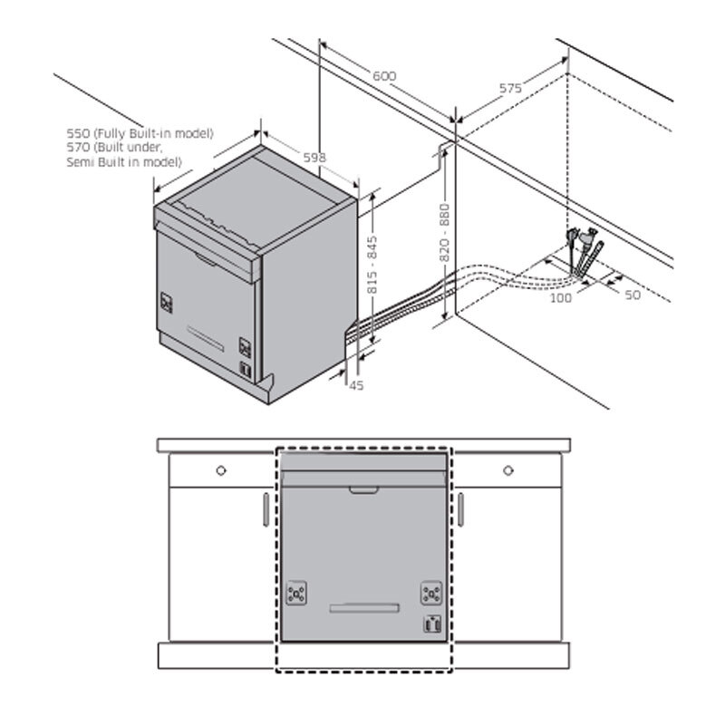 Lavavajillas Samsung DW60CG550FSRET 14 Cubiertos 60cm Clase D Inox - Imagen 2