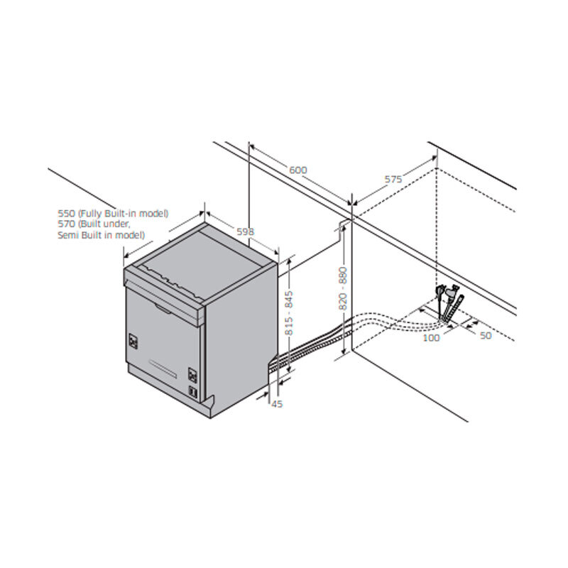 Lavavajillas Samsung DW60CG550FWQET 14 Cubiertos 60cm Clase D Blanco - Imagen 2