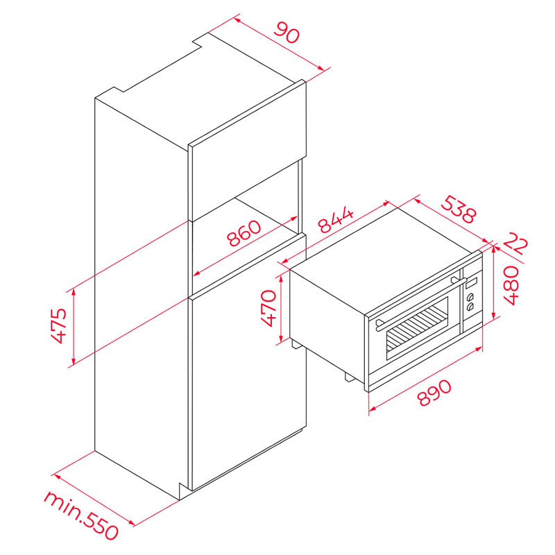 Horno Multifunción Teka HLF9400 77L Clase A Negro - Imagen 2