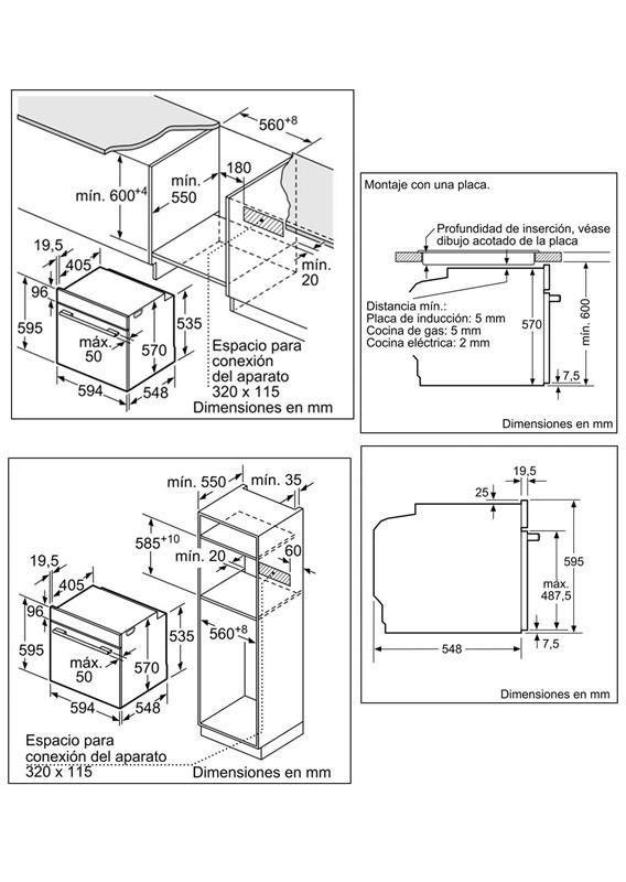 Horno Multifunción Bosch HBA510BR0 Serie2 71L Clase A Negro - Imagen 2