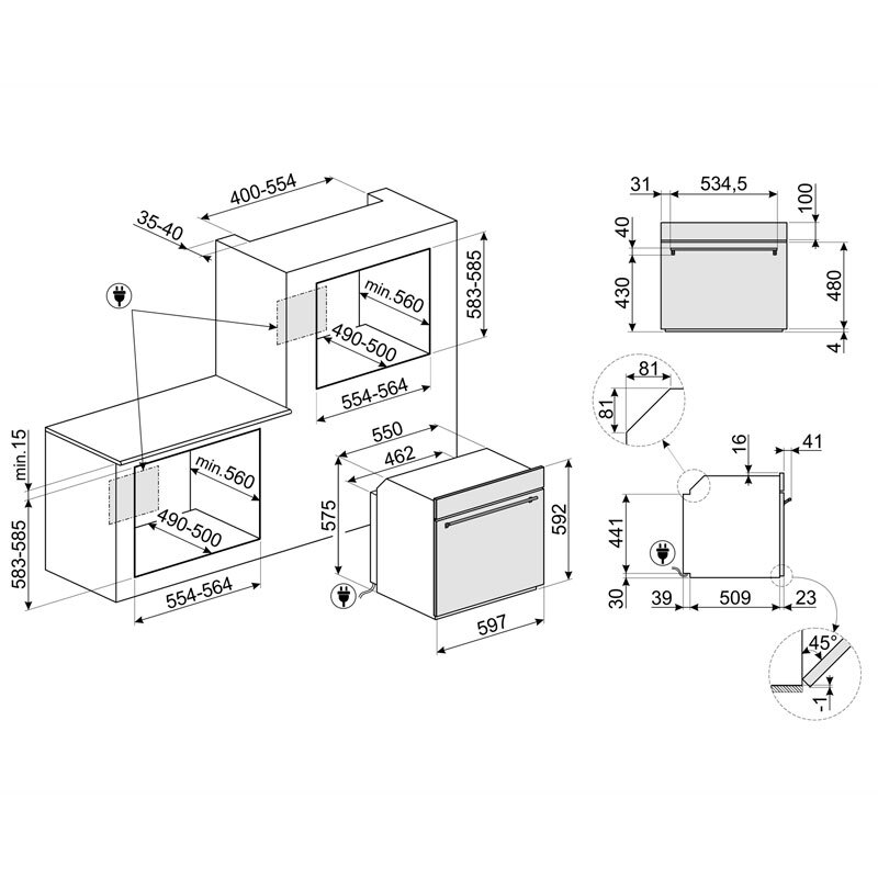 Horno Multifunción Smeg E SO6302S3PX 67L Clase A Inox - Imagen 2