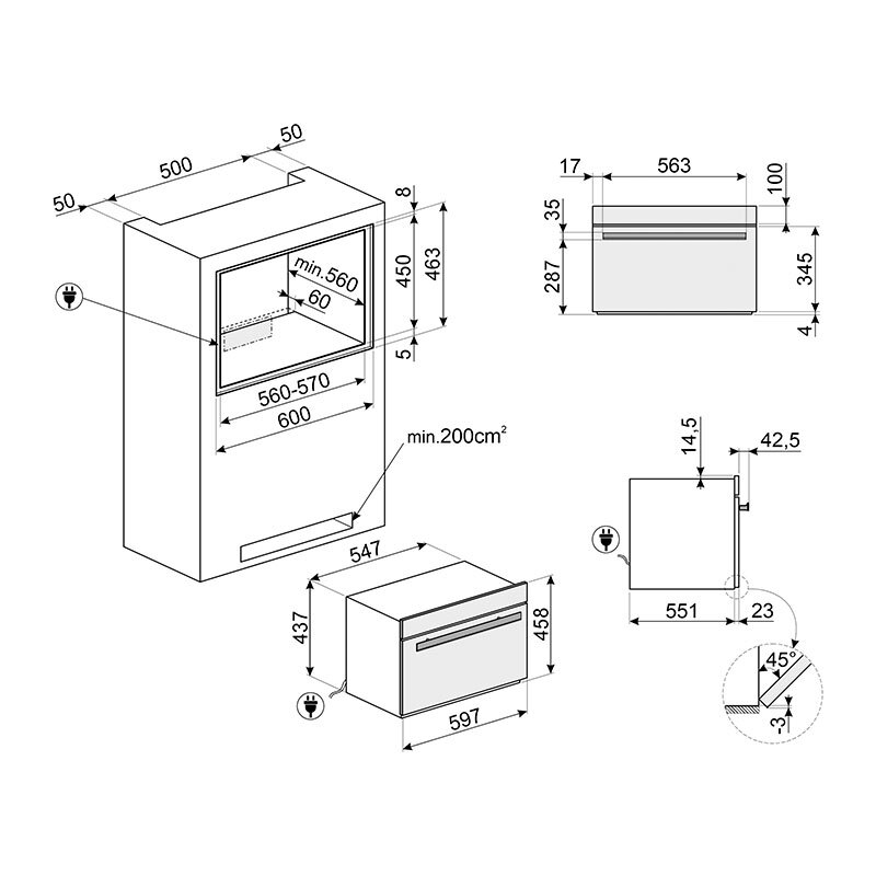 Abatidor Smeg E SBC4304X 45cm Inox - Imagen 2