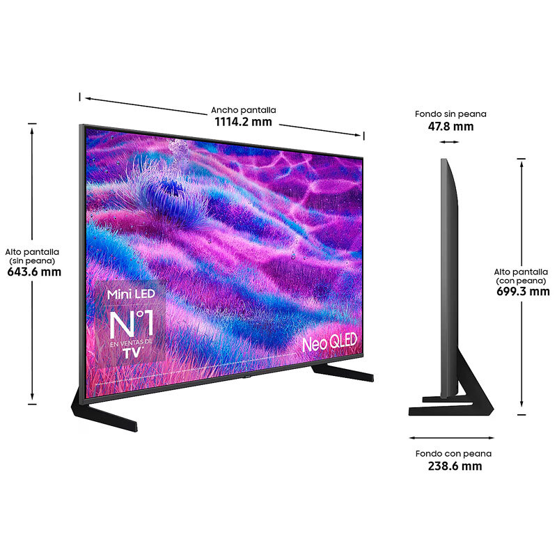 TV 50'' Samsung TQ50QN80FAUXXCNeoQLED 4K 125cm Clase G - Imagen 2