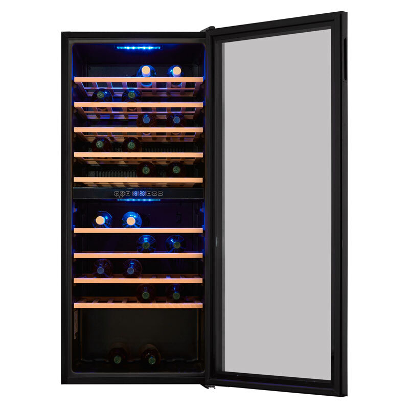 Vinoteca Exquisit WS2-114GTE-160G 90 Botellas Clase G Negro - Imagen 2
