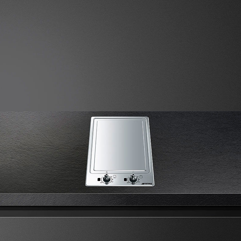 Placa Teppan Yaki a Inducción Smeg E PGF30T-1 2 Zonas 30cm Inox - Imagen 3