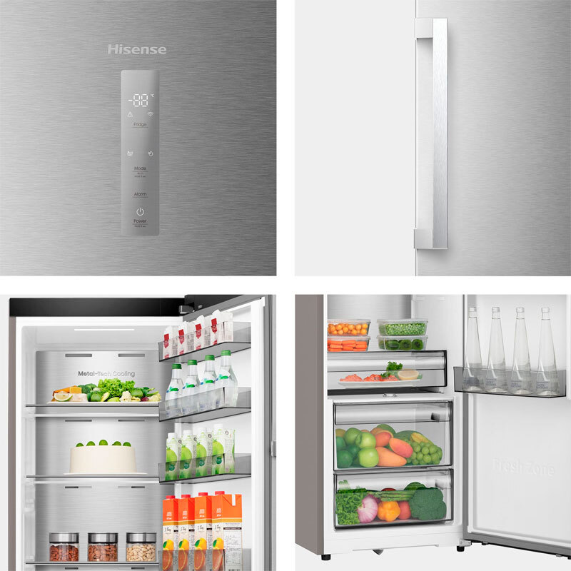 Frigorífico Cooler Hisense RL3K370SAIE1 185.6cm 372L Clase E Inox - Imagen 4
