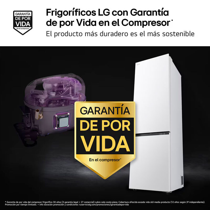 Frigorífico Combi LG GBBS322CSW 203cm 375L Clase C Blanco - Imagen 5