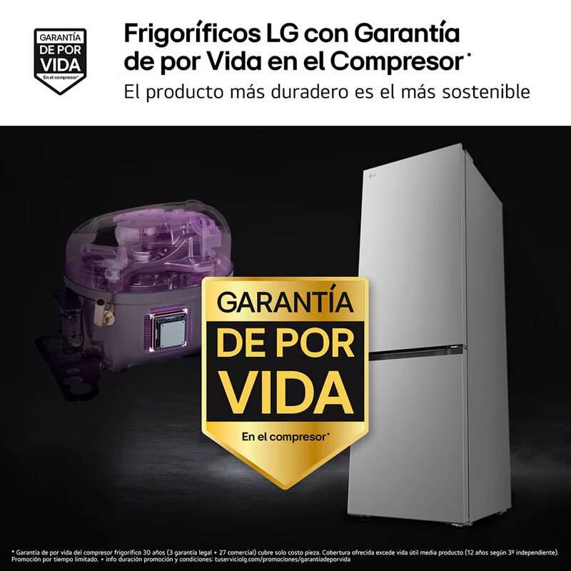 Frigorífico Combi LG GBBS312CPY 186cm 333L Clase C Inox - Imagen 5