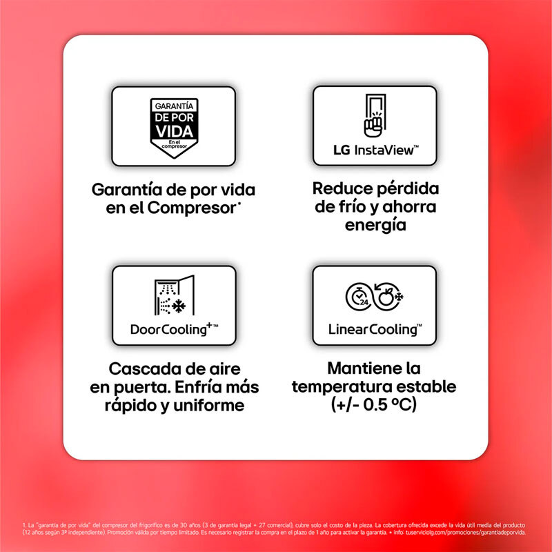 Frigorífico Combi LG GBG5160CPY 186cm 349L Clase C Inox - Imagen 6