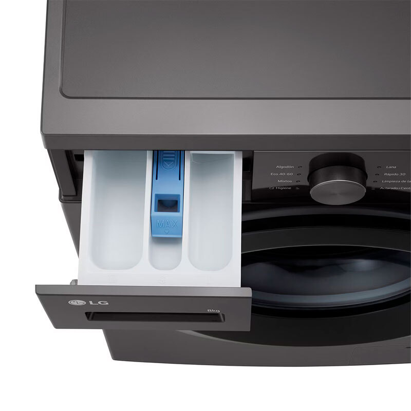 Lavadora LG F4A10S8NDK 8Kg Clase A Negro - Imagen 6