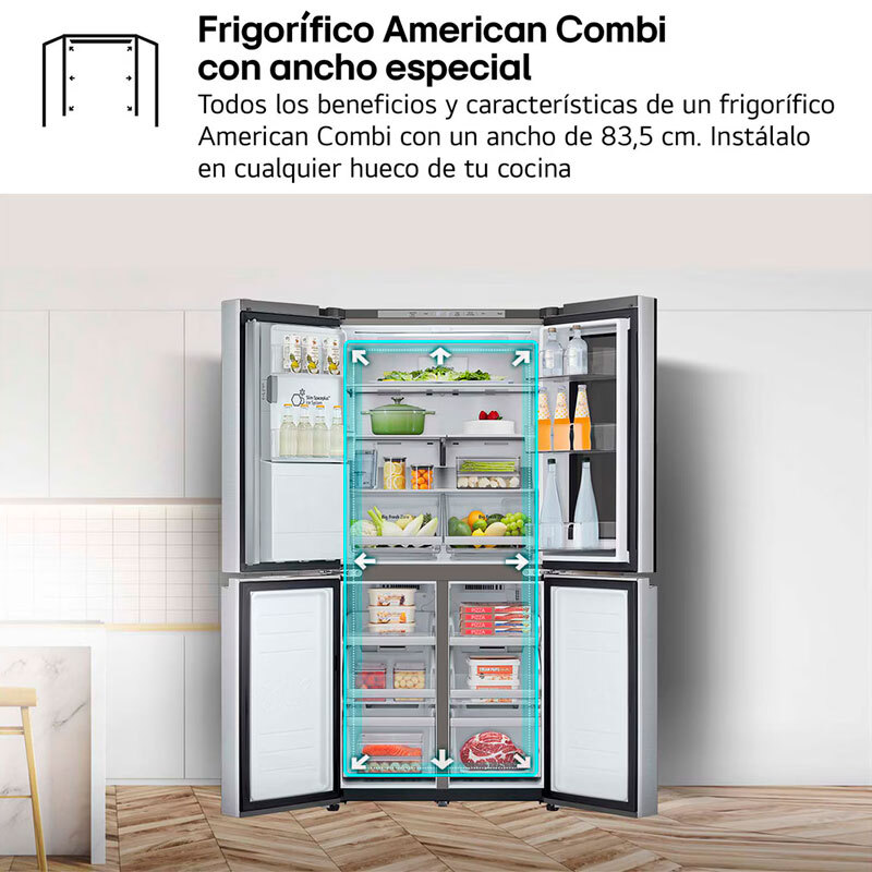 Frigorífico Americano LG GMG861MBAE 178.7cm 508L Clase E Inox - Imagen 7
