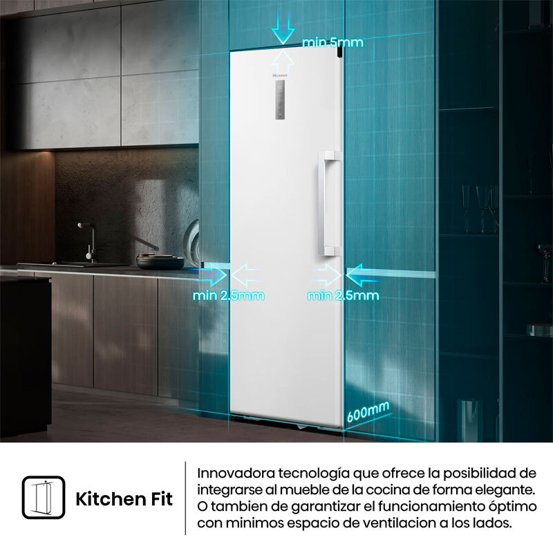 Congelador Hisense FT3K310SEWE1 185.6cm 312L Clase E Blanco - Imagen 7