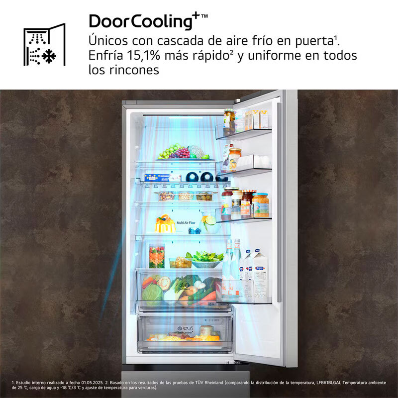 Frigorífico Combi LG GBBS322APY 203cm 375L Clase A Inox - Imagen 8