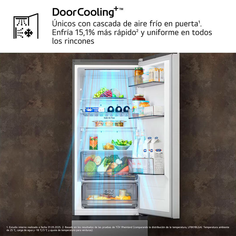 Frigorífico Combi LG GBBS312APY 186cm 333L Clase A Inox - Imagen 8