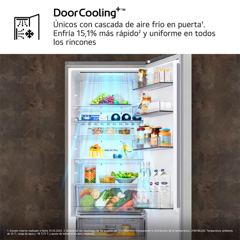 Frigorífico Combi LG GBBS322BPY 203cm 375L Clase B Inox - Imagen 8