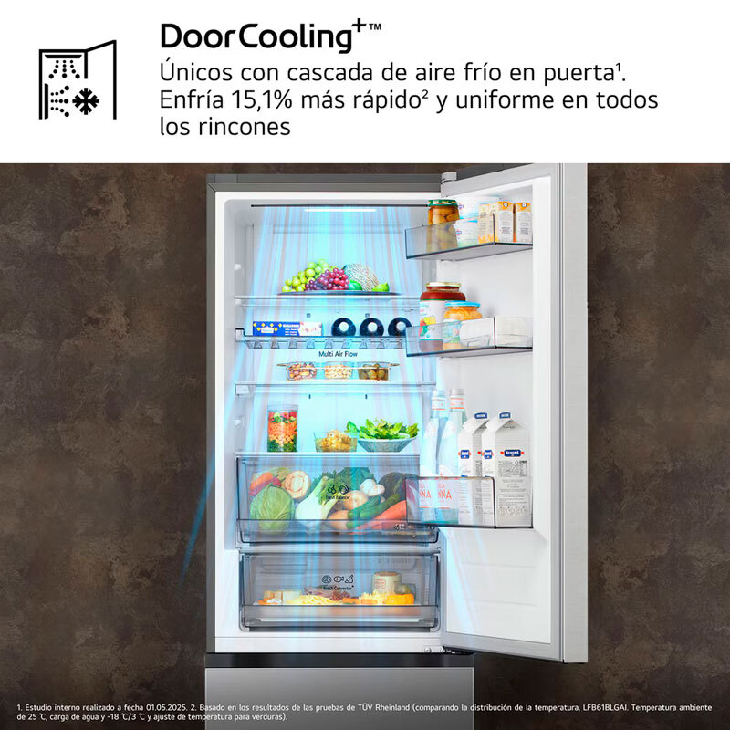 Frigorífico Combi LG GBBS312CPY 186cm 333L Clase C Inox - Imagen 8