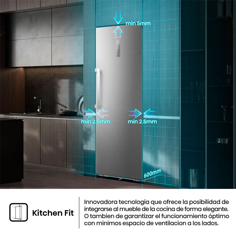 Frigorífico Cooler Hisense RL3K370SAIE1 185.6cm 372L Clase E Inox - Imagen 8