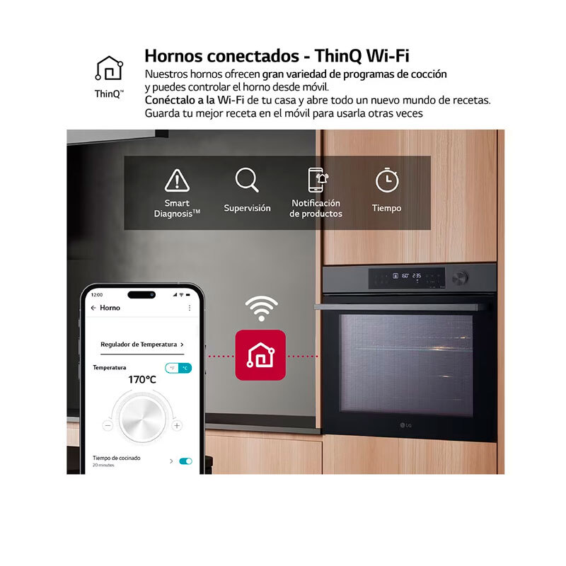 Horno Multifunción LG WSED7612B 76L Clase A+ Negro - Imagen 8