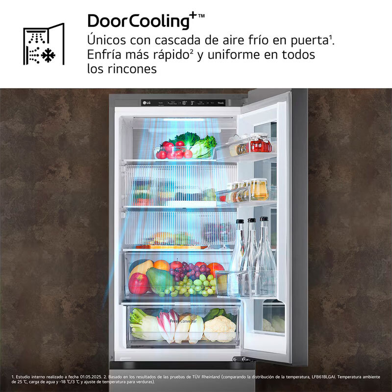 Frigorífico Combi LG GBG5160CPY 186cm 349L Clase C Inox - Imagen 9
