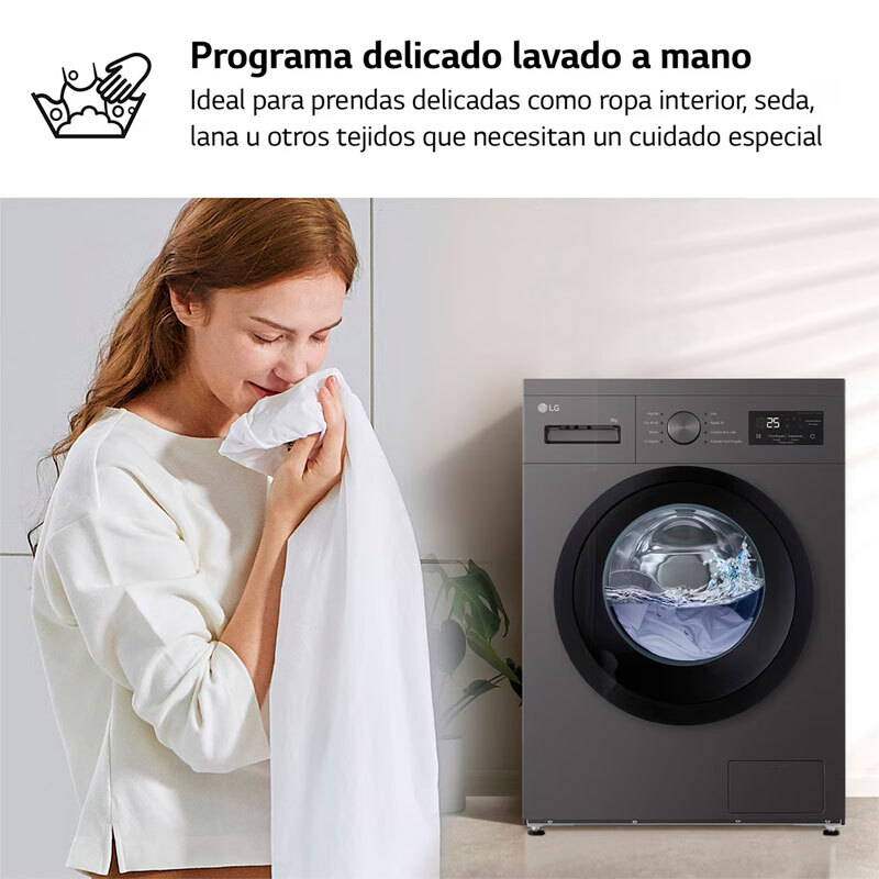 Lavadora LG F4A10S8NDK 8Kg Clase A Negro - Imagen 9