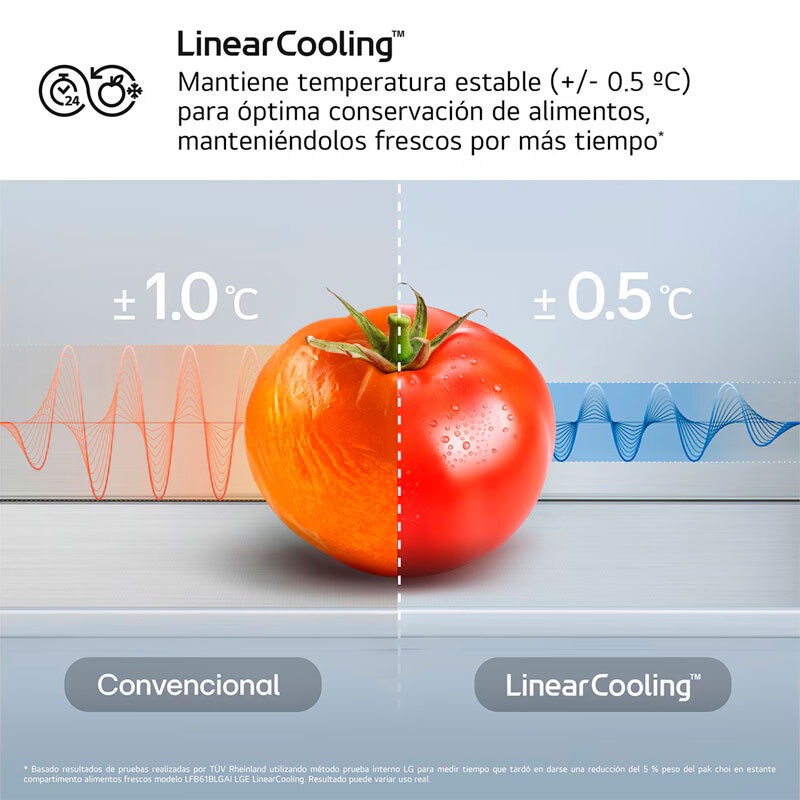 Frigorífico Combi LG GBG5160CPY 186cm 349L Clase C Inox - Imagen 10