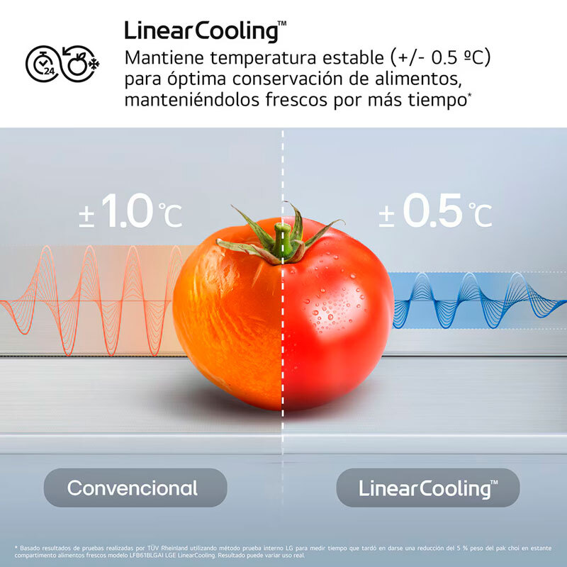 Frigorífico Combi LG GBBS312CPY 186cm 333L Clase C Inox - Imagen 10