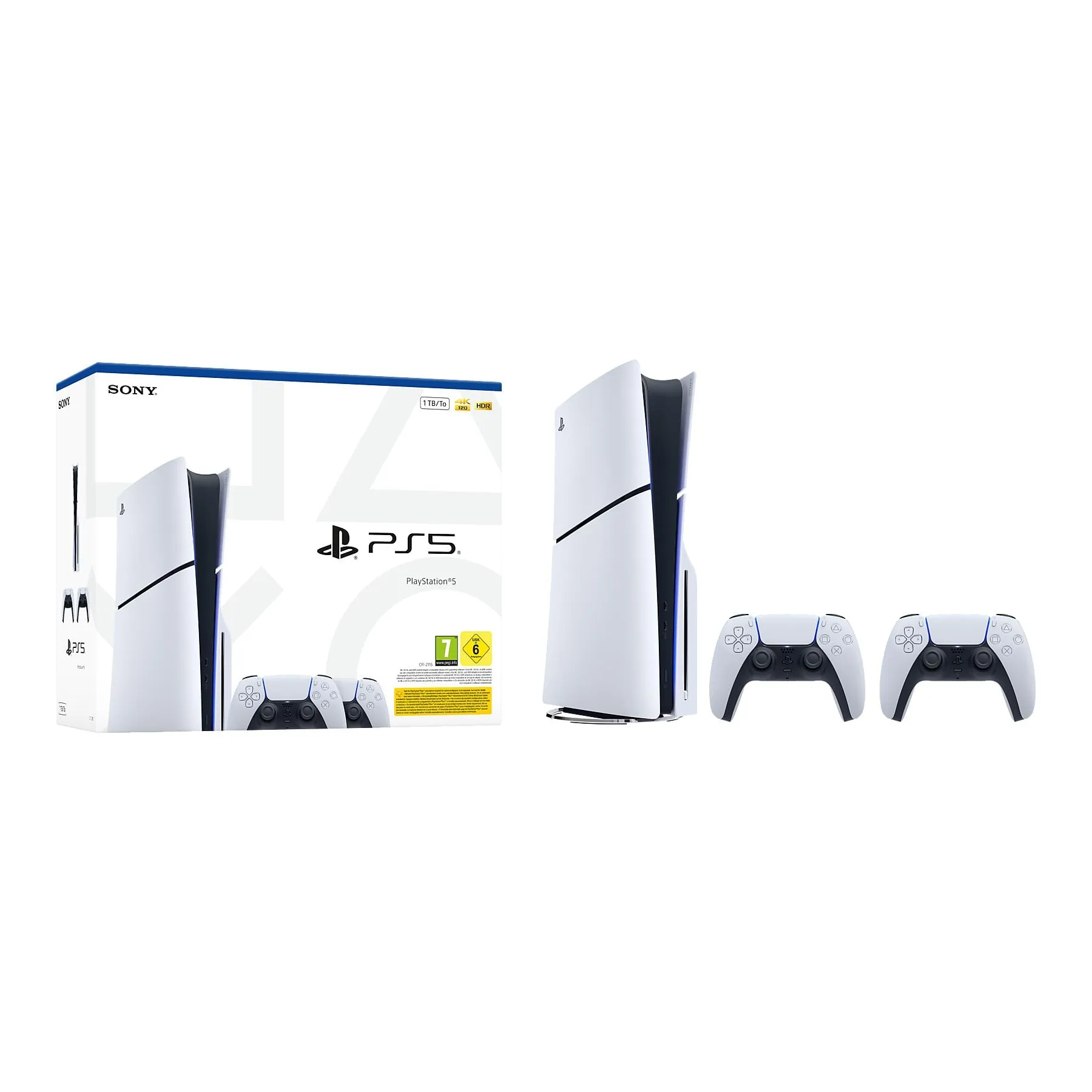 Consola Sony PlayStation 5 Slim Standard 1TB SSD Chasis E Blanco + 2 mandos DualSense - Imagen 2