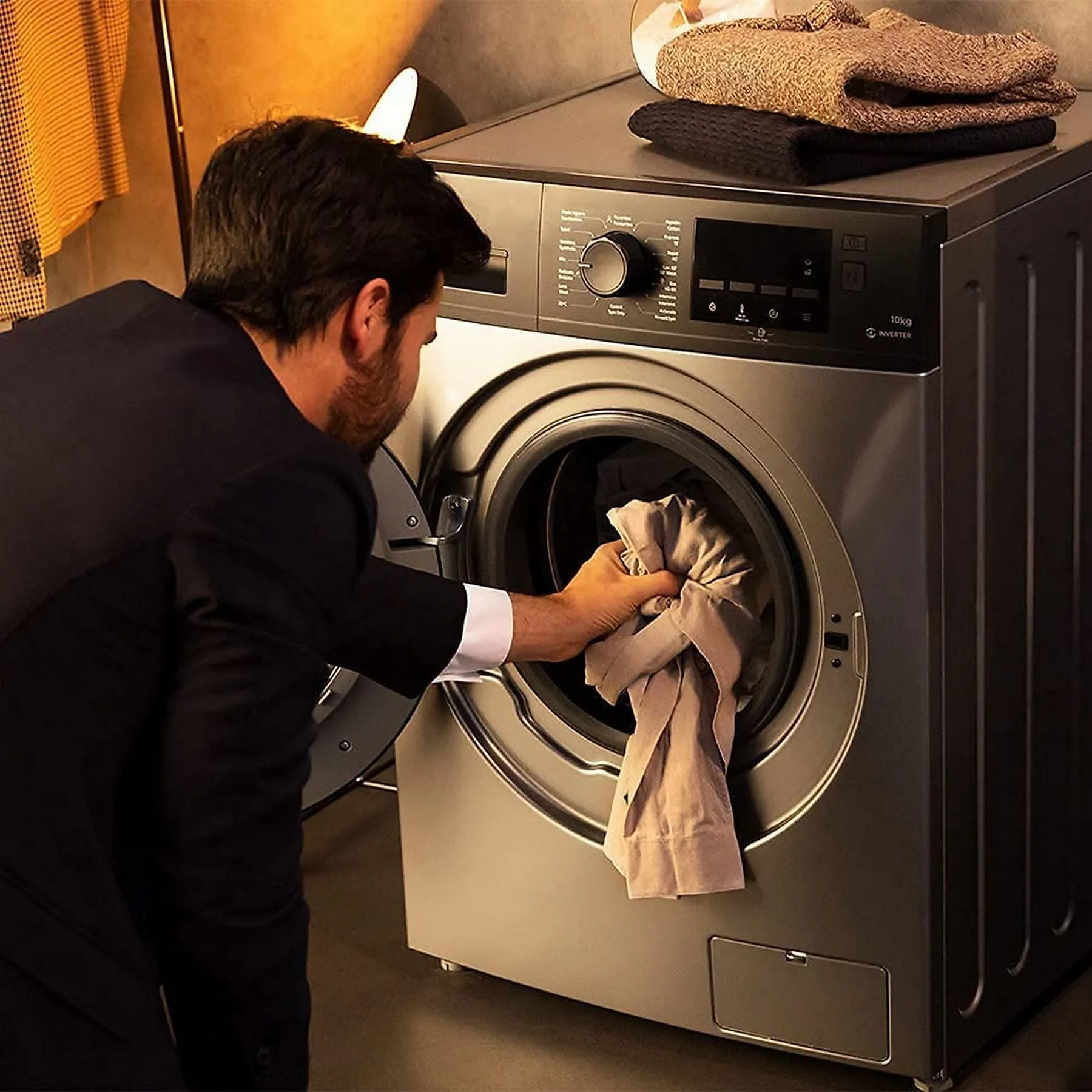 Lavadora Cecotec Bolero Dresscode 10200 Inverter Steel 10Kg Clase B Gris Oscuro - Imagen 3