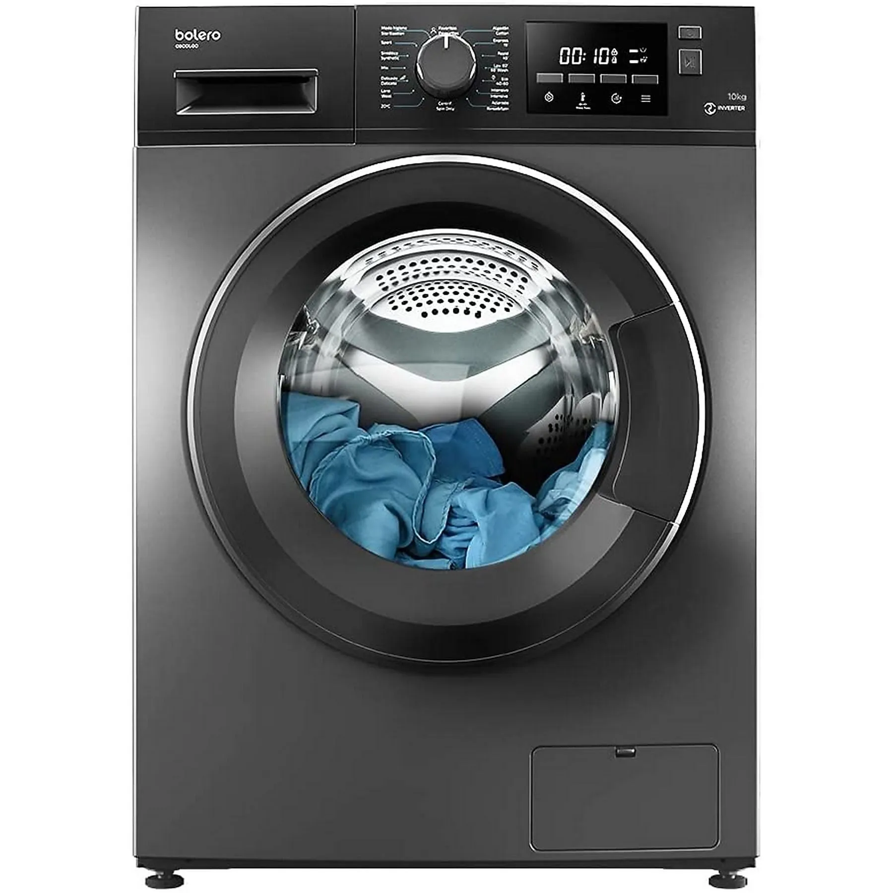 Lavadora Cecotec Bolero Dresscode 10200 Inverter Steel 10Kg Clase B Gris Oscuro
