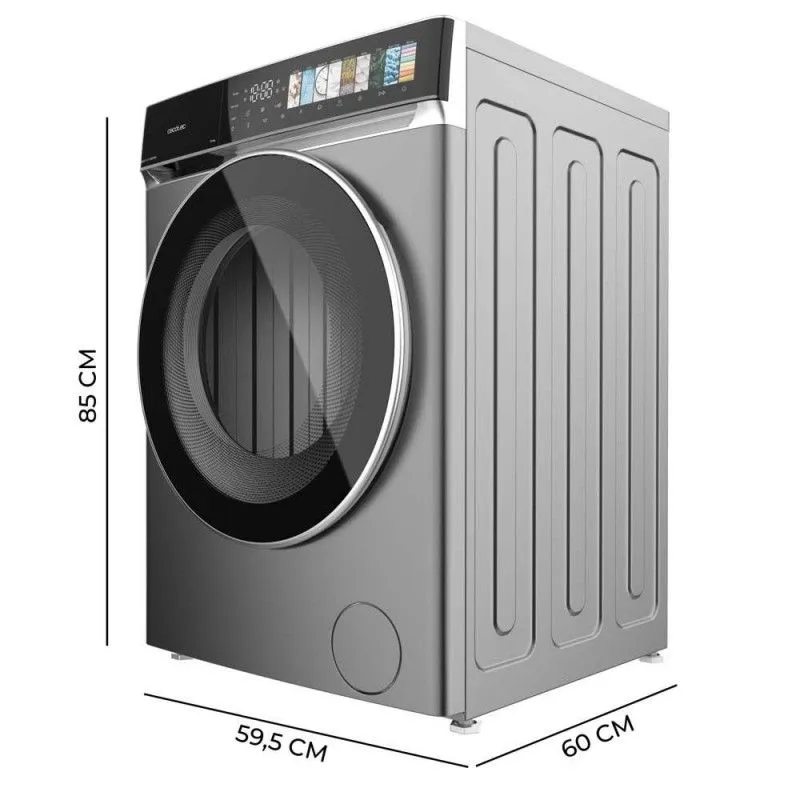 Lavadora Cecotec Bolero DressCode 10970 Direct Drive Steel 10Kg Clase A Gris Oscuro - Imagen 3