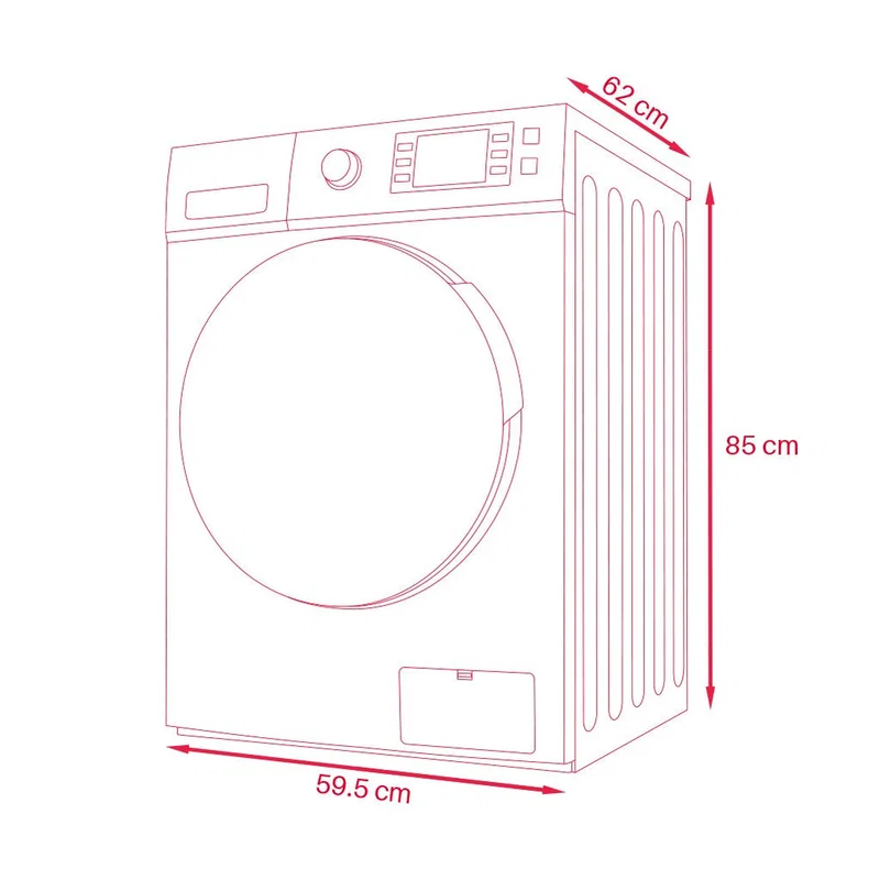 Lavadora EVVO W3.9DXe 9Kg Clase B Inox - Imagen 2