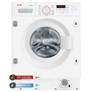 Lavasecadora EVVO Integrable WI8W6S 8/6Kg Clase B Blanco