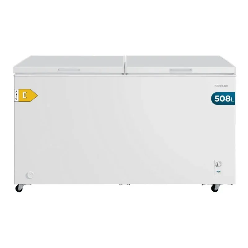 Congelador Cecotec Bolero CoolMarket Chest Duo 508M White 85cm 508L Clase E Blanco