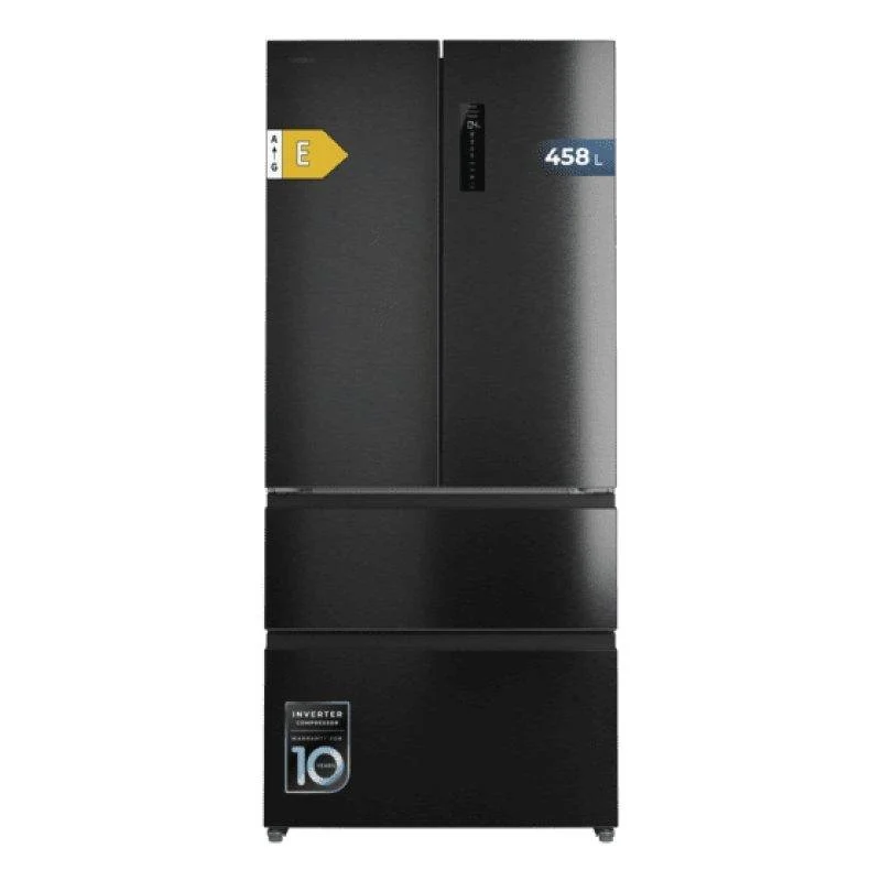 Frigorífico Americano Cecotec Bolero CoolMarket F2D 458 SBI Dark 189cm 458L Clase E Negro