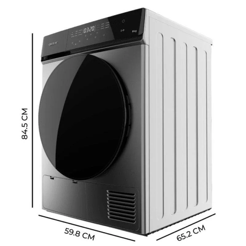 Secadora Cecotec Bolero DressCode Dry 9400 Steel 9Kg Clase E Gris Oscuro - Imagen 2