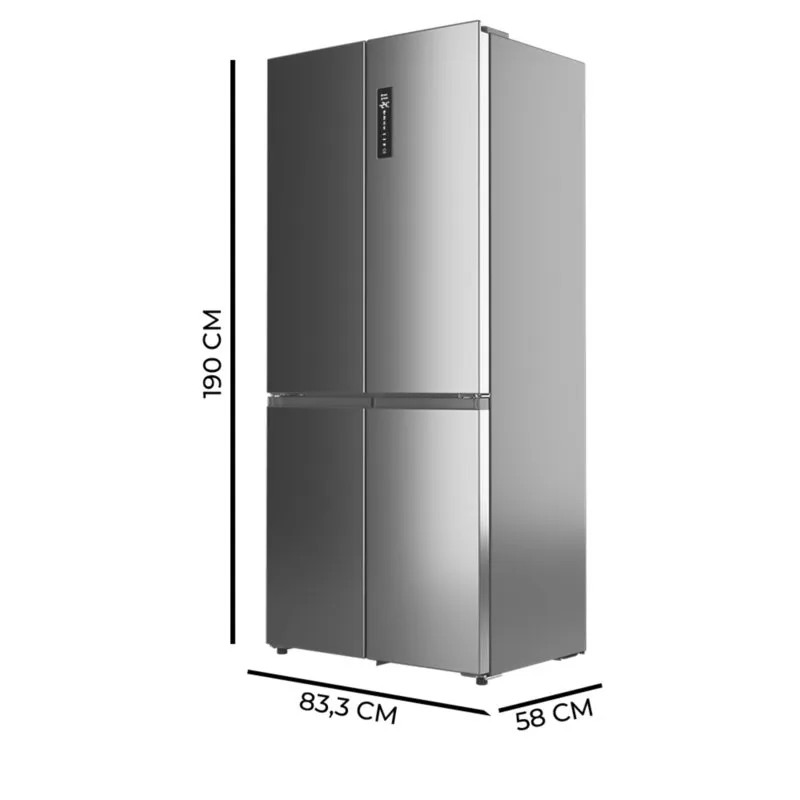 Frigorífico 4P Cecotec Bolero CoolMarket 4D 456 SBI 190cm 456L Clase E Inox - Imagen 2