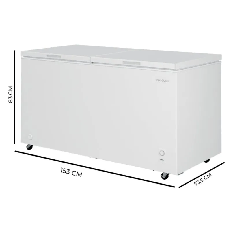 Congelador Cecotec Bolero CoolMarket Chest Duo 508M White 85cm 508L Clase E Blanco - Imagen 3
